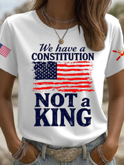 Women's 8647 FDT 50501 No Kings Printed T-Shirt