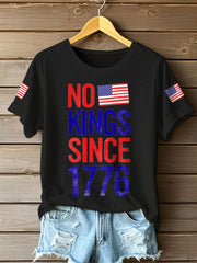 Women's 8647 FDT 50501 No Kings Printed T-Shirt