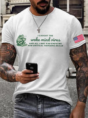 Men's Funny Woke Mind Virus 8647 Printedr T-shirt