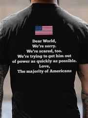 Men's Dear World... Print short sleeves t-shirt