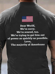 Men's Dear World... Print short sleeves t-shirt