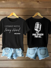 Women's I Stand with Jimmy Kimmel Iron On Short Sleeve T-Shirt