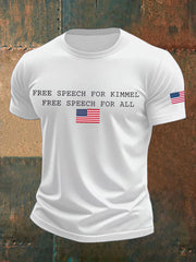 Men's TeamKimmel Free Speech imitation cotton short-sleeved T-shirt