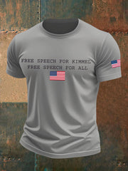 Men's TeamKimmel Free Speech imitation cotton short-sleeved T-shirt