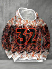 Men's Rudi Johnson Tribute Memorial Football Print French Terry Hoodie