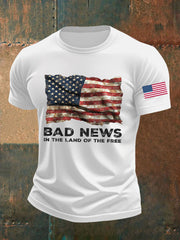 Men's Bad News In The Land Of The Free Printed T-shirt