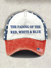 Unisex Resort The Fading of the Red White and Blue Design Print Cap