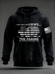 Men's I Got Some Bad News The Fading Of The Red White And Blue Printed Hoodie