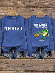 Women's Resist Portland Frog NO KINGS SINCE 1776 Sweatshirt