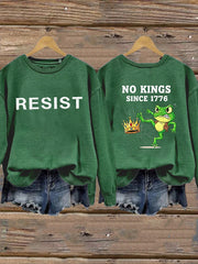 Women's Resist Portland Frog NO KINGS SINCE 1776 Sweatshirt