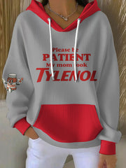 Women's 8647 FDT Funny Tylenol Printed Hoodie