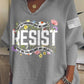 V-neck Retro Resist Not My President, Not My Voice, Not My Values, Not My Beliefs Print T-shirt
