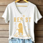 Women's Penguins Resist Tariff Printed Short-Sleeved T-Shirt