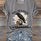 Women's Sic Semper Tyrannis Print V-Neck T-Shirt
