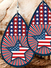 Boucles d'oreilles Pentagramme Drapeau 