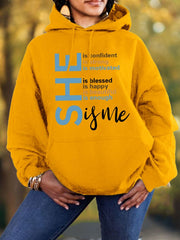 Women's Black History Month She Is Confident Strong She Is Me Printed Sweatshirt
