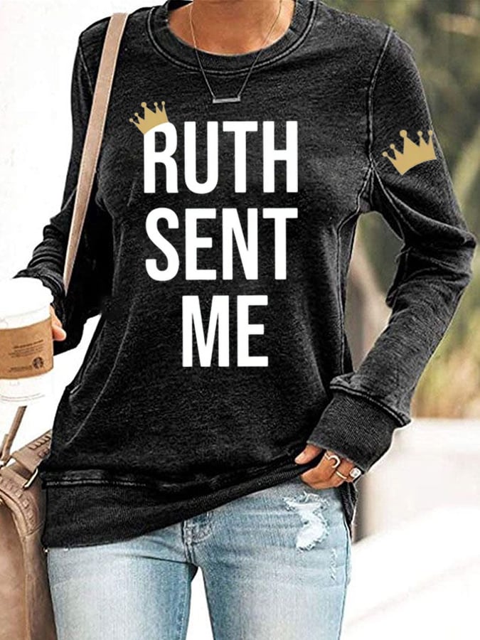 Women's Ruth Sent Me Print Casual  Sweatershirt
