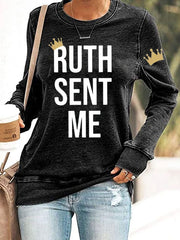Women's Ruth Sent Me Print Casual  Sweatershirt