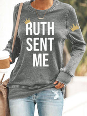 Women's Ruth Sent Me Print Casual  Sweatershirt