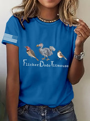 T-shirt décontracté imprimé animal FDT pour femme 