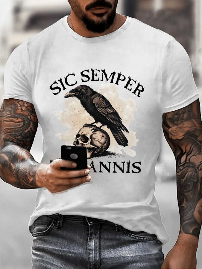 Bedrucktes Freizeit-T-Shirt „Sic Sempre Tyrannis“ für Herren 