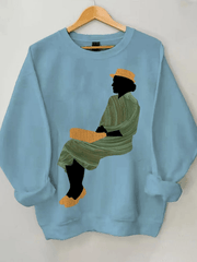 Women's Refuse To Give Up Your Seat Print Cozy Sweatshirt