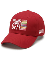Unisex Retro Hands Off Protest Printed Baseball Cap