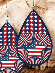 Boucles d'oreilles Pentagramme Drapeau 