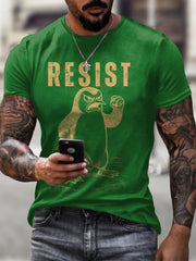 Men'S Retro Penguins Resist Print T-Shirt