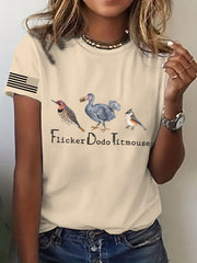 T-shirt décontracté imprimé animal FDT pour femme 