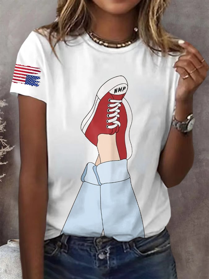 Retro NMP Not My President Print T-Shirt