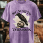 Men's Sic Semper Tyrannis Print Washed Cotton T-Shirt