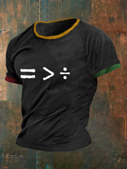 Men's Black History Equality Is Geater Than Division Print T-Shirt