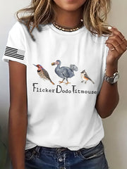 T-shirt décontracté imprimé animal FDT pour femme 