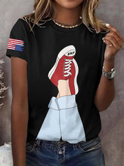 Retro NMP Not My President Print T-Shirt