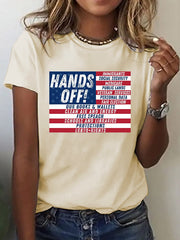 Women's Casual Animal Hands Off Print T-Shirt