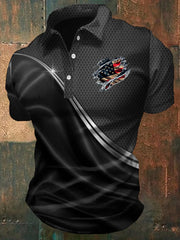 Men's Casual Independence Day Flag Print  Shirt