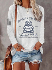 Women's Print Round Neck T-Shirt