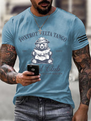 T-shirt décontracté imprimé mode homme 