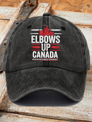 Unisex Retro Elbows Up Canada Never Mistake Kindness For Weakness Printed Baseball Cap