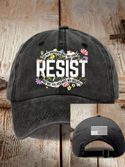 Casquette de baseball rétro « Résister, ce n'est pas mon président, ce n'est pas ma voix, ce n'est pas mes valeurs, ce n'est pas mes croyances » 