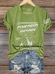 V-Neck Retro Censored History Is Propaganda Book Bans Are Fascist Protect Libraries Read Print T-Shirt