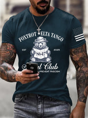 T-shirt décontracté imprimé mode homme 