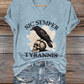 Women's Sic Semper Tyrannis Print V-Neck T-Shirt