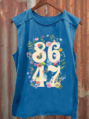 Herren Tanktop mit Retro-Blumen-Print 86 47 