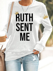 Women's Ruth Sent Me Print Casual  Sweatershirt