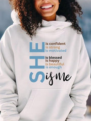Women's Black History Month She Is Confident Strong She Is Me Printed Sweatshirt