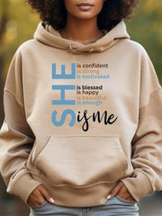 Women's Black History Month She Is Confident Strong She Is Me Printed Sweatshirt