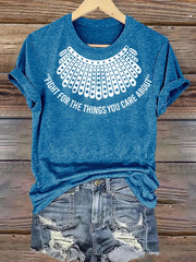 Women's Fight For The Things You Care About Black Women Print Cotton Long Sleeve T-Shirt