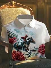 Men's Derby Horse Print Casual Shirt